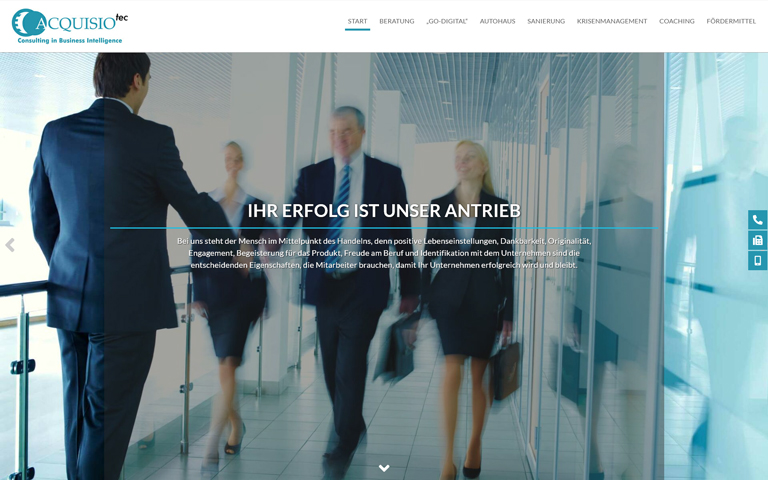Screenshot Website acquisiotec.de